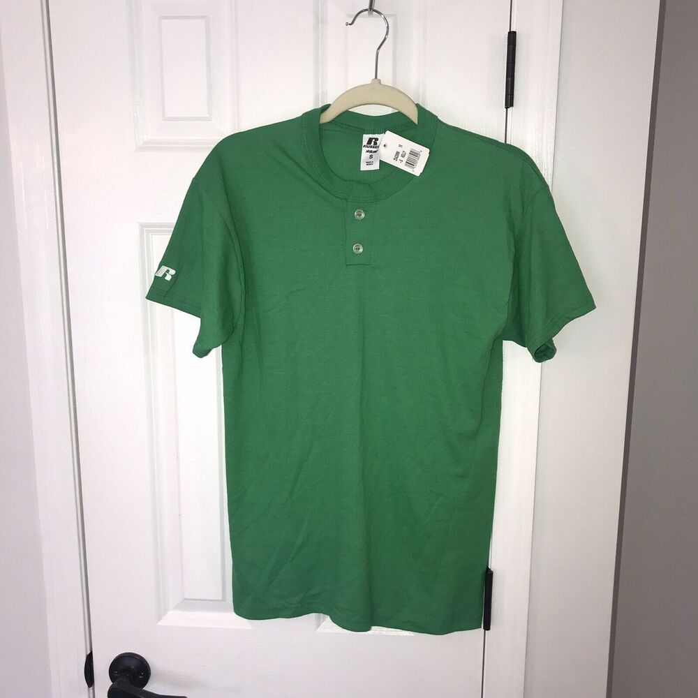 Russell Nublend Kelly Small Henley DS With Tags